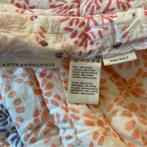 Anthropologie Josee King quilt and Shams